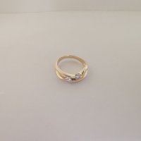 Златен дамски пръстен с циркони 7, снимка 5 - Пръстени - 43951994