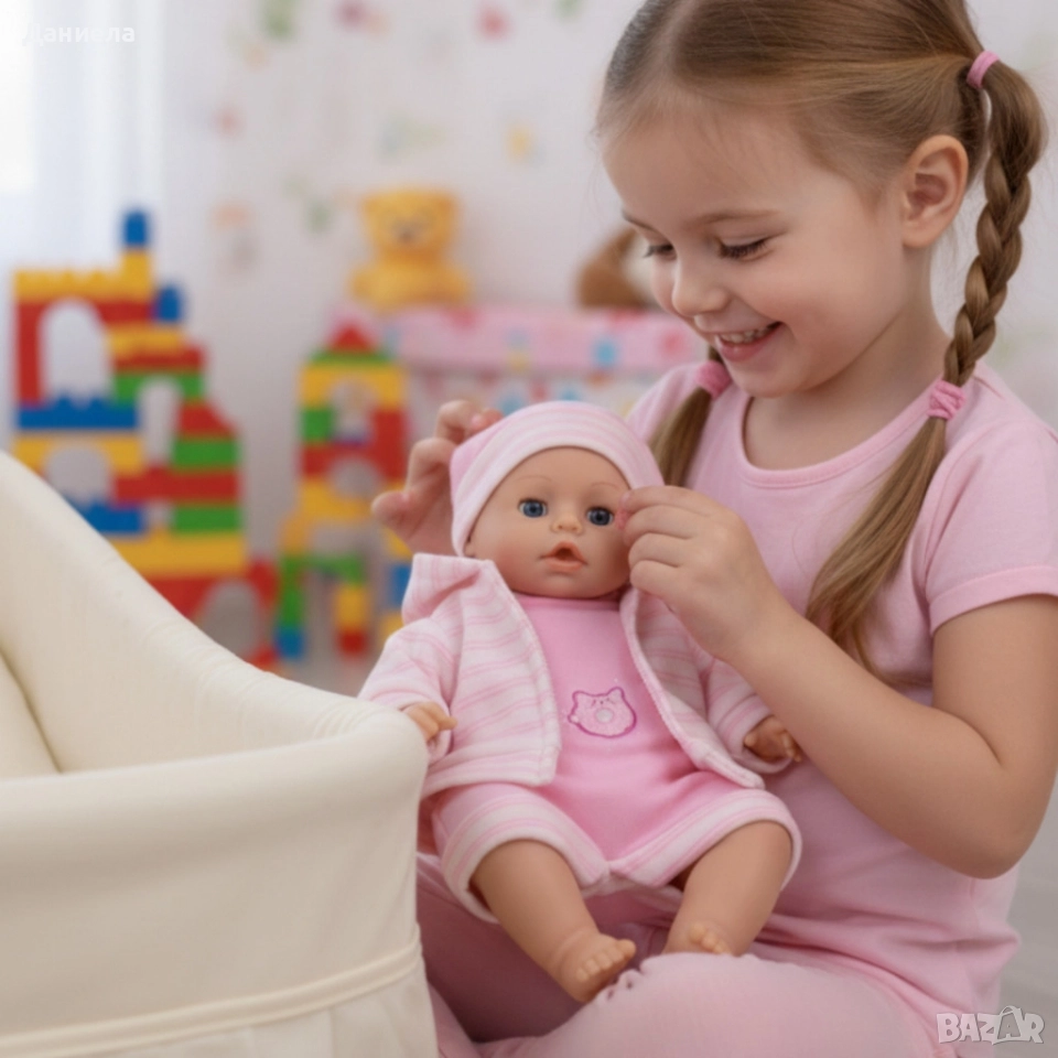 Кукла бебе с мигащи очички и зимни дрехи - Идеалният подарък за вашето дете, снимка 1