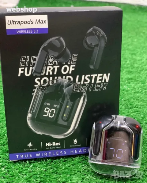 НОВО!! Качествени безжични слушалки UltraPods Max с чист и силен звук, снимка 1