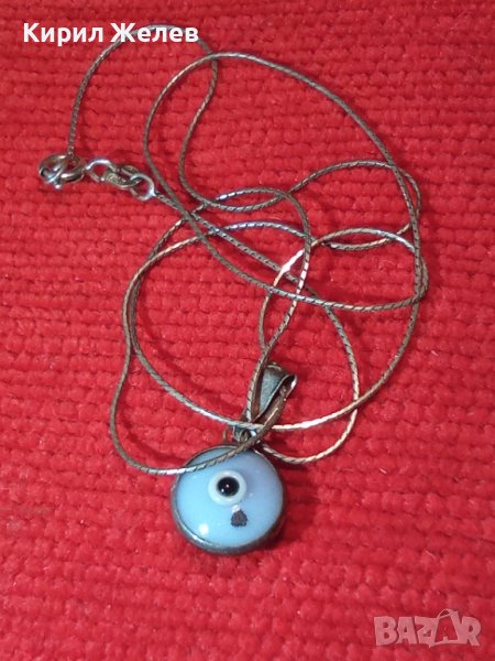 СРЕБЪРНО НЕЖНО ИТАЛИАНСКО КОЛИЕ СРЕБРО 925 ОКОТО на ФАТИМА МЕДАЛЬОН ПРОТИВ УРОКИ 3727, снимка 1