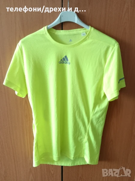 Жълта спортна тениска Adidas climalite (S) като нова, снимка 1
