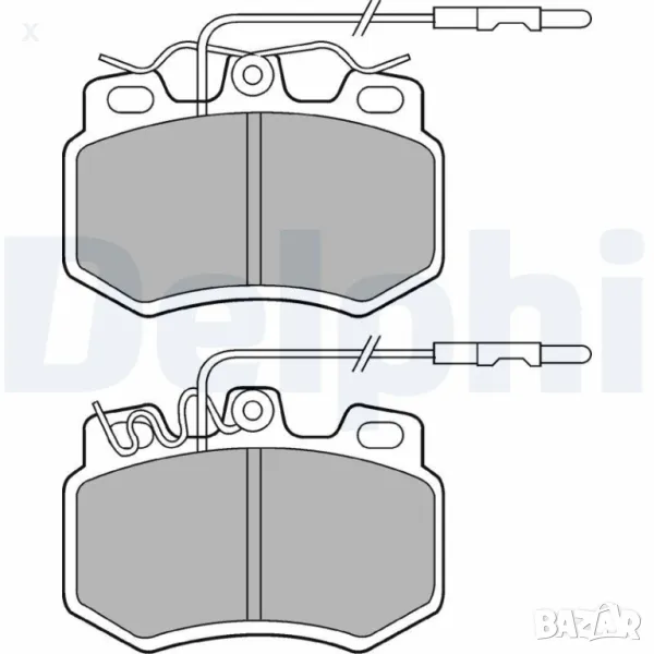 DELPHI LP493 НАКЛАДКИ ПРЕДНИ CITROЕN C15, Visa, C6, AX, PEUGEOT 205, 309, 407 /1984 - 2000/  4252.82, снимка 1