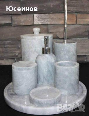 Луксозен сет за баня от мрамор, снимка 1
