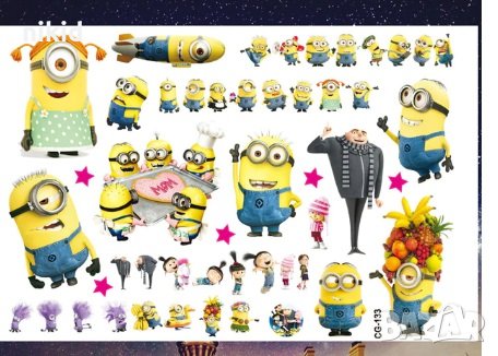 миньоните Minions миньони Tattoo татос татуировка временна детска татоси татуси, снимка 1