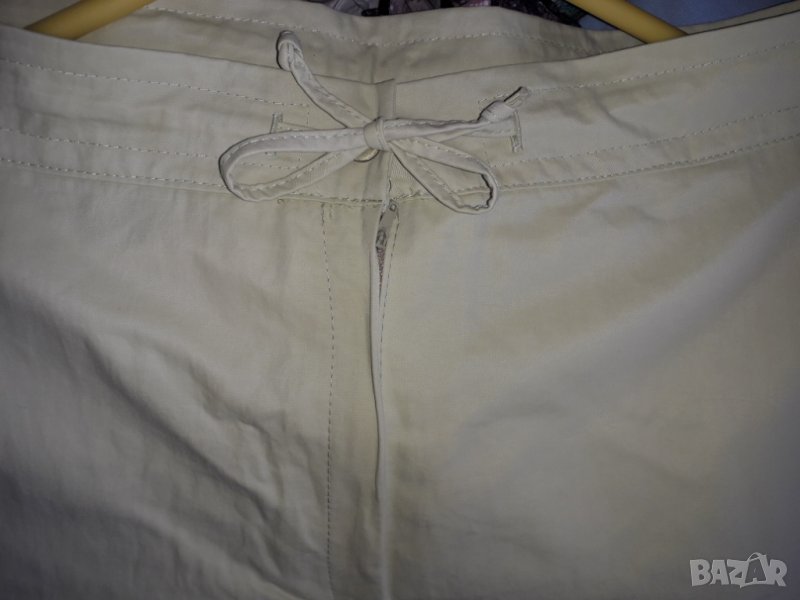 Дамски летен панталон с джобове светлорезидав по-къс, снимка 1