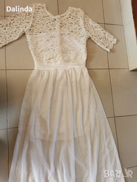 Нежна рокля в бяло, снимка 1