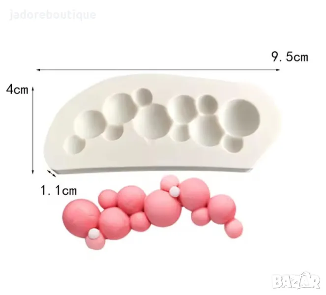 Силиконов молд Топчета, снимка 1