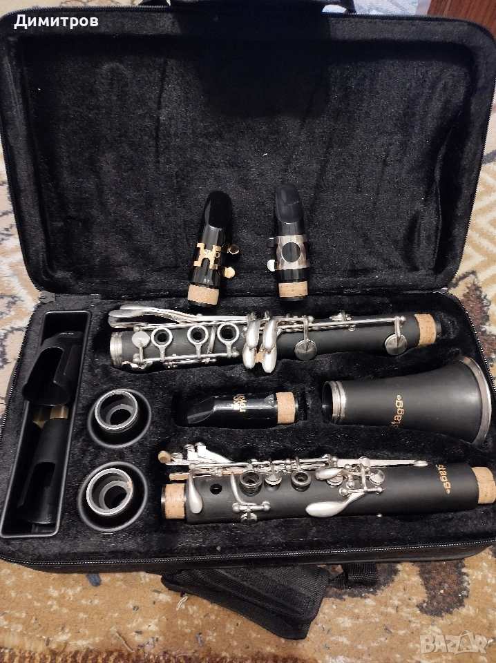 Кларинет Stagg с два мундщука Rico, снимка 1