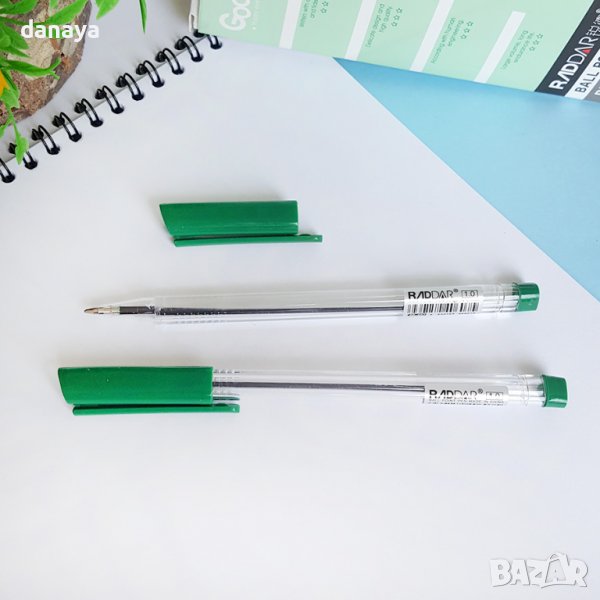 3043 Зелен химикал с капачка и прозрачно тяло Raddar, снимка 1