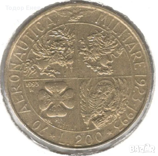 Italy-200 Lire-1993 R-KM#155-Military Aviation, снимка 1