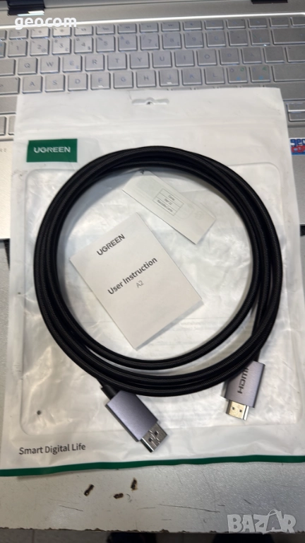 Ugreen DisplayPort към HDMI качествен кабел (1.8М), снимка 1
