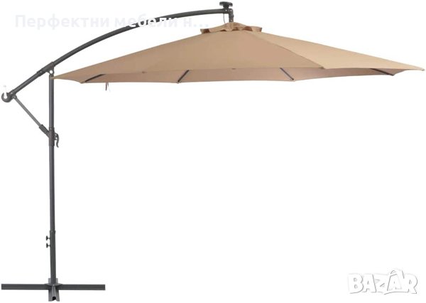 Чадър странично отваряне тип лале/камбана,с кръстачка за плачки, снимка 1