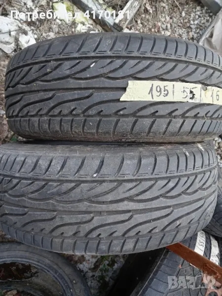 195.55.16 dunlop sport3000 лятно 7милиметра граифер 2бр, снимка 1