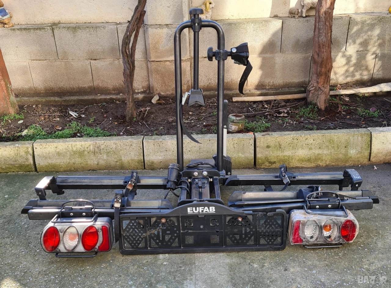 Багажник за велосипеди немски EUFAB за теглич, снимка 1