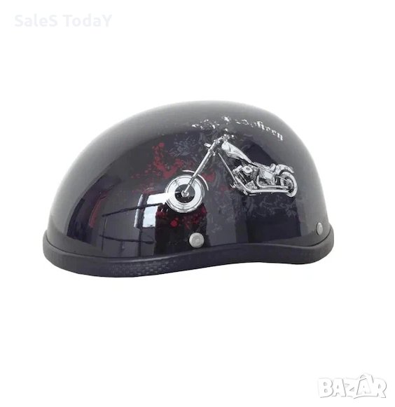 Каска за мотор, цвят Черен гланц , снимка 1