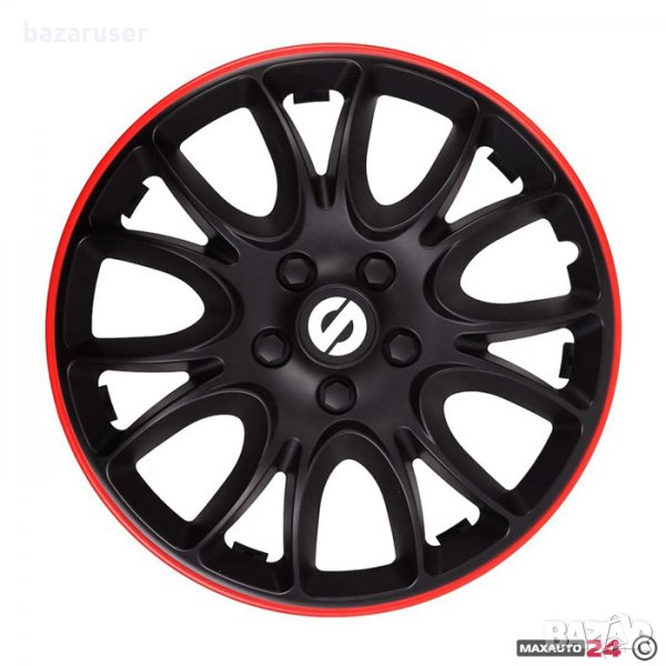 К-т Тасове за Джанти 15” Sparco SPC1594BKRD Черно/Червена, снимка 1