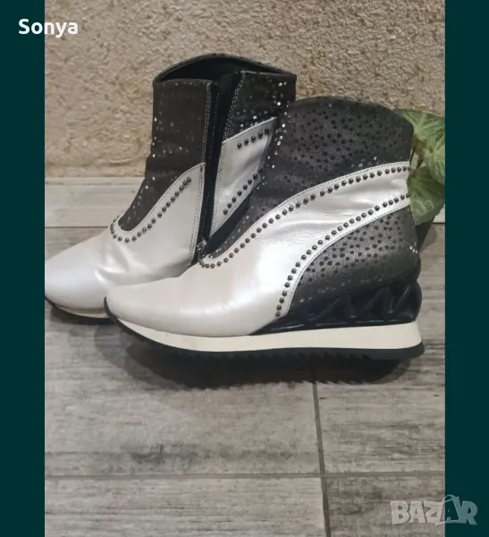 Естествена кожа боти 37 номер , снимка 1