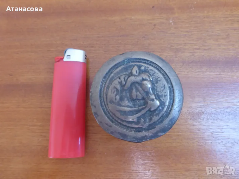 Бронзова апликация украса за конска сбруя, снимка 1