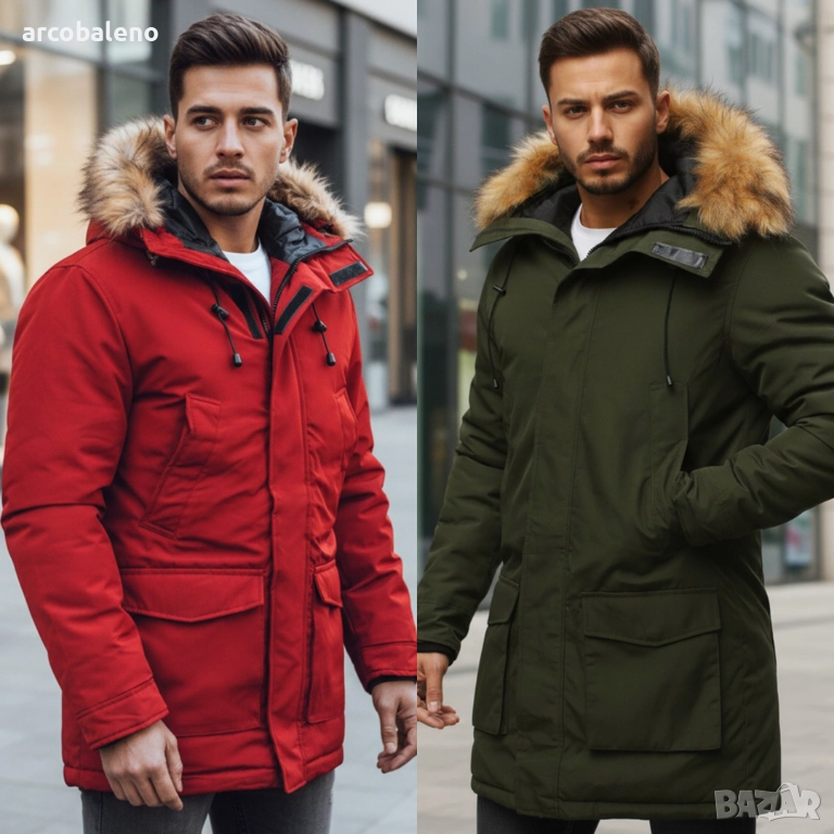 Мъжко зимно яке парка, 2цвята , снимка 1