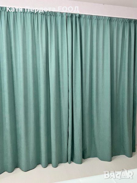 Плътни завеси цвят мента, снимка 1