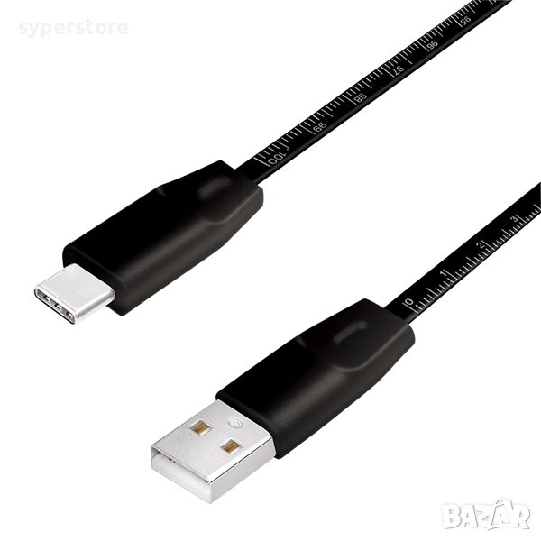 Кабел  USB2.0 A-C M/M, 1m, Logilink SS301047, снимка 1