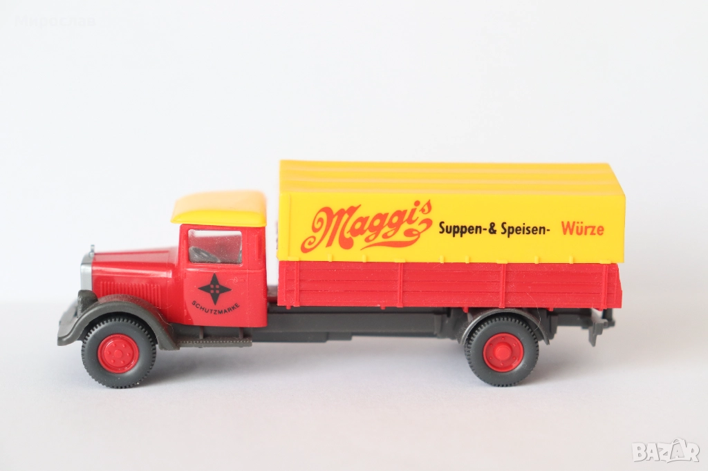 WIKING H0 1/87 MERCEDES КОЛИЧКА КАМИОН МОДЕЛ, снимка 1