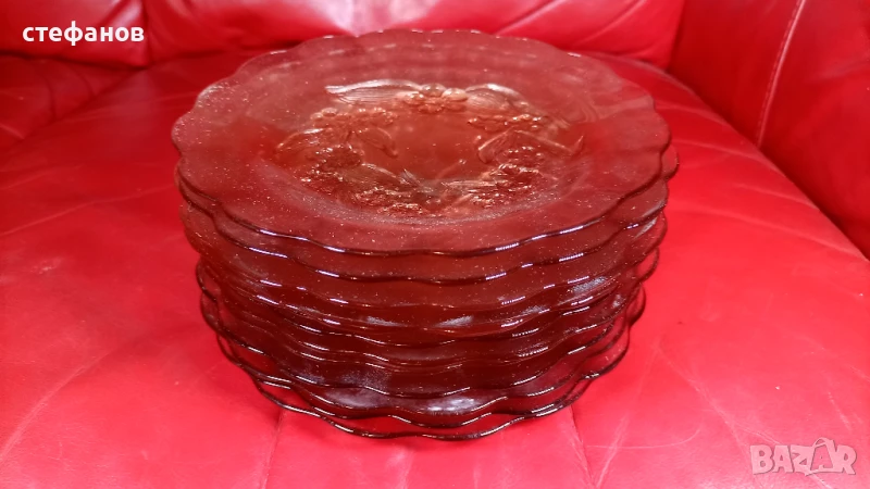 Стъклени десертни чинийки общо 12 бр, снимка 1