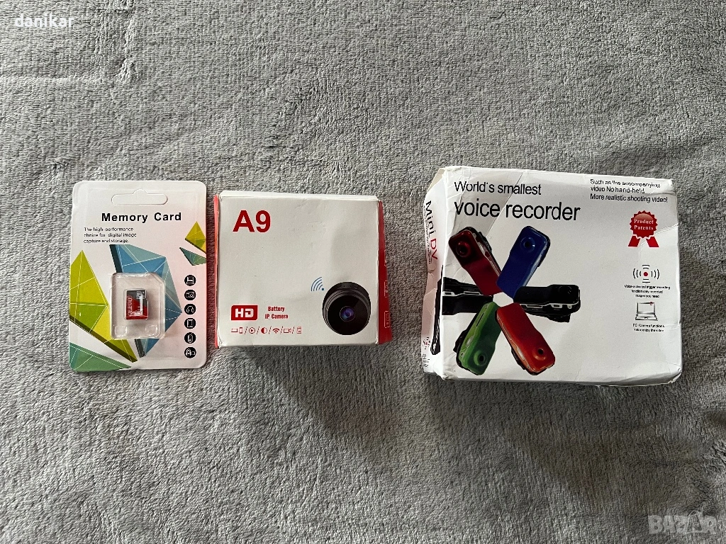 Две мини камери + SD карта 128 GB, снимка 1