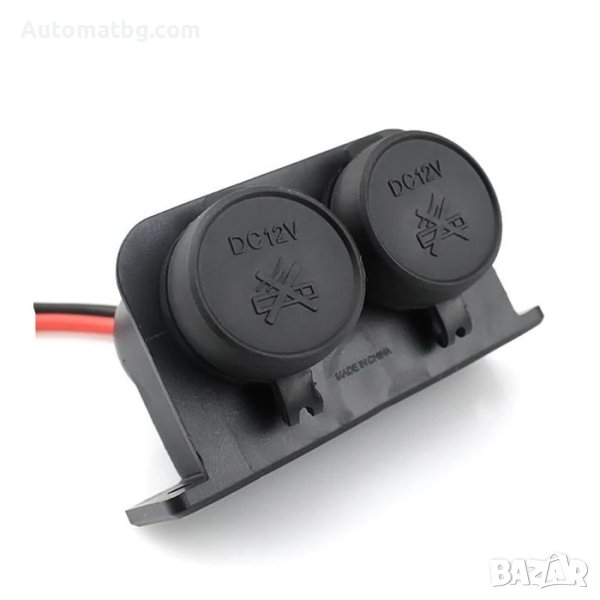 Разклонител за запалка Automat, Двоен, 12/24V, Черен, снимка 1