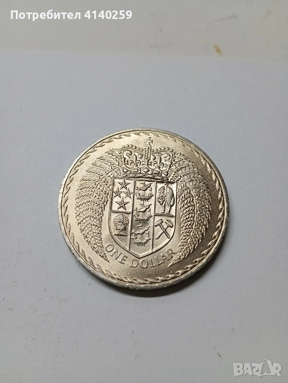НОВА ЗЕЛАНДИЯ МОНЕТА 1 ДОЛАР 1967 г , снимка 1