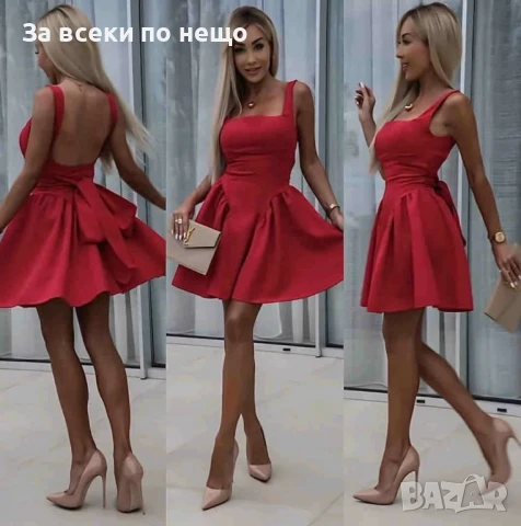 Дамска Къса Кукленска Рокля - Налични Различни Цветове Код A621, снимка 5 - Рокли - 50466272