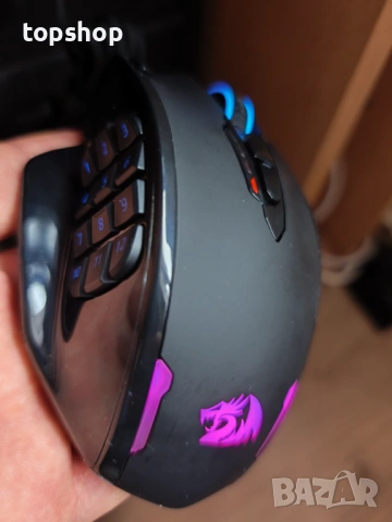 Геймърска мишка Redragon M908 Impact RGB – 12400 DPI, 20 бутона, MMO