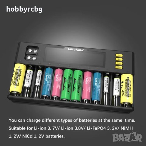 Liitokala Lii-S12 Професионално зарядно за 12 батерии, снимка 2 - Друга електроника - 43030643