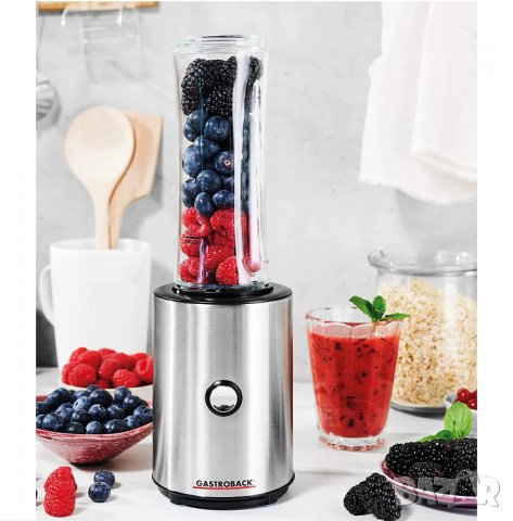 Смутимейкър GASTROBACK Mix & Go, 300W, Стъклен съд 400 мл, Инокс