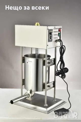 Пълначка за месо 10л Професионална Електрическа с педал, снимка 2 - Месомелачки - 51940483