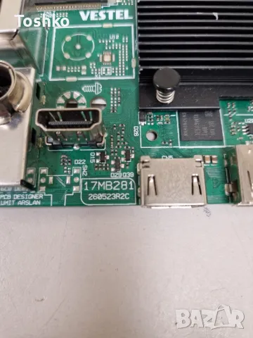 CROWN 43VF77FVA MAIN  17MB281 POWER  17IPS62 TCON HV430FHB_F91_V00 PANEL VES430UNFB-L3-Z01, снимка 2 - Части и Платки - 49815411