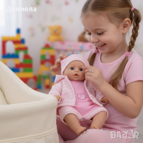 Кукла бебе с мигащи очички и зимни дрехи - Идеалният подарък за вашето дете