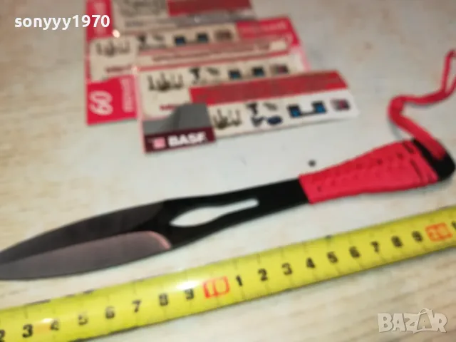 КАМА МЕТАЛЕН НОЖ С ВЪЖЕНА ОПЛЕТКА-ЧЕРВЕНО 2002251933, снимка 5 - Ножове - 49213113