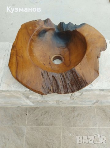 Купа мивка от тиково дърво и мивки от камък, снимка 2 - Градински мебели, декорация  - 36908934