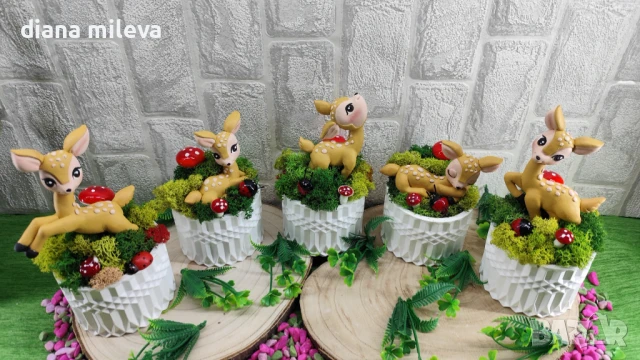 Аранжировка със Сърнички и скандинавски мъх!!, снимка 7 - Декорация за дома - 51308863