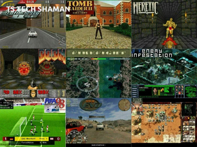 ⭐Продавам ретро компютър COMPAQ 6350 с инсталиран Windows 98 и 23класически игри⭐, снимка 5 - Геймърски - 50879803