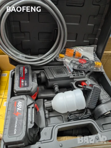 ТОП ЦЕНА 6000mah 48V 2 батерии АКУМУЛАТОРНА ВОДОСТРУЙКА за кола дом градина 30 bar, снимка 14 - Аксесоари и консумативи - 50575031