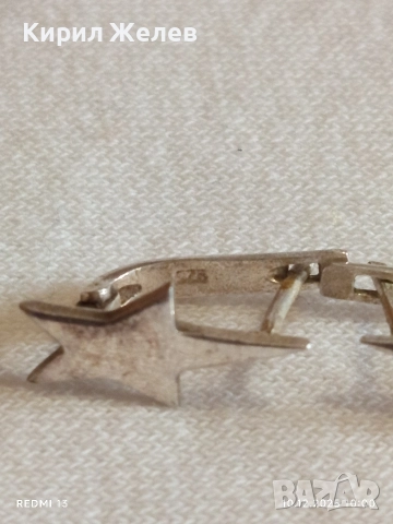 Сребрни обеци във формата на звезда 🌟 елегантни подходящи за ежедневието 49571, снимка 3 - Обеци - 52718229