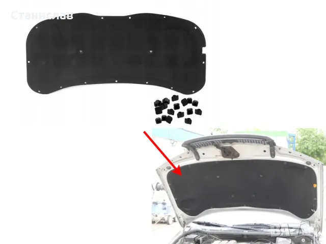 VW Polo 9N изолация за преден капак