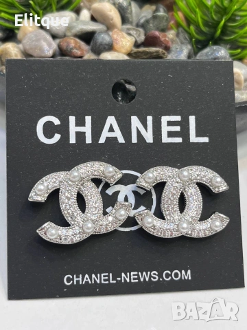 обеци от висококачествена стомана chanel , снимка 2 - Обеци - 53227663