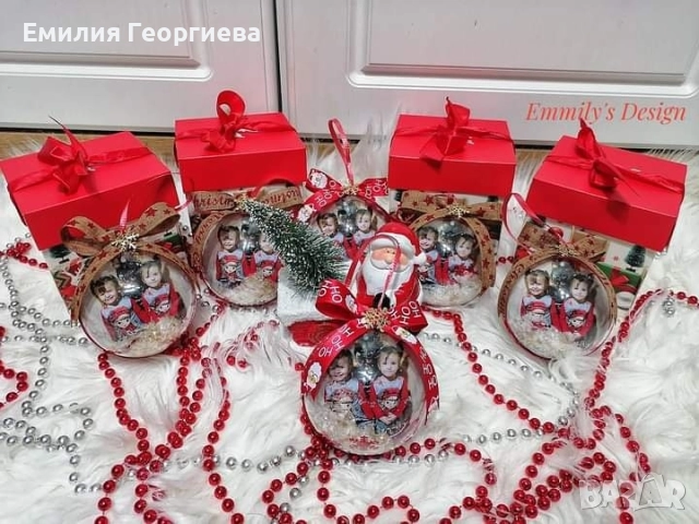 Коледни топки със снимки ♥️ , снимка 2 - Коледни подаръци - 52591566