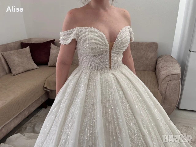 Булчинска рокля тип принцеса , снимка 3 - Сватбени рокли - 50493411