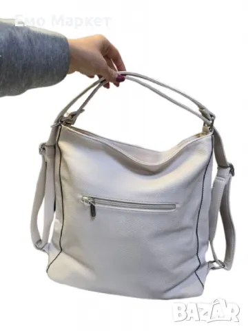 Стилна дамска чанта с предни джобове и минималистичен дизайн, снимка 2 - Чанти - 50160608