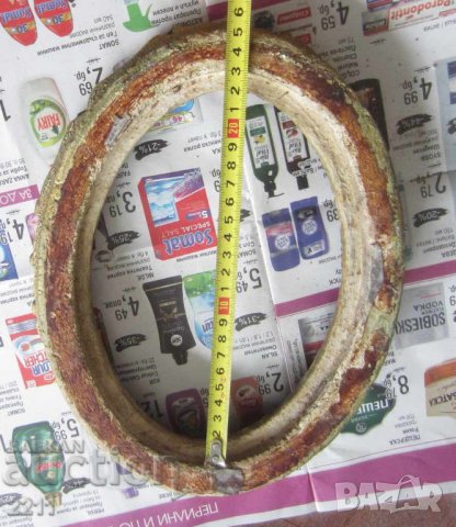 Стари рамки: стара рамка за гоблен картина 29 см елипса, снимка 2 - Гоблени - 28885672