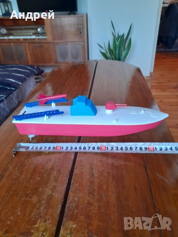 Стара играчка лодка,катер #10, снимка 3 - Антикварни и старинни предмети - 39554446